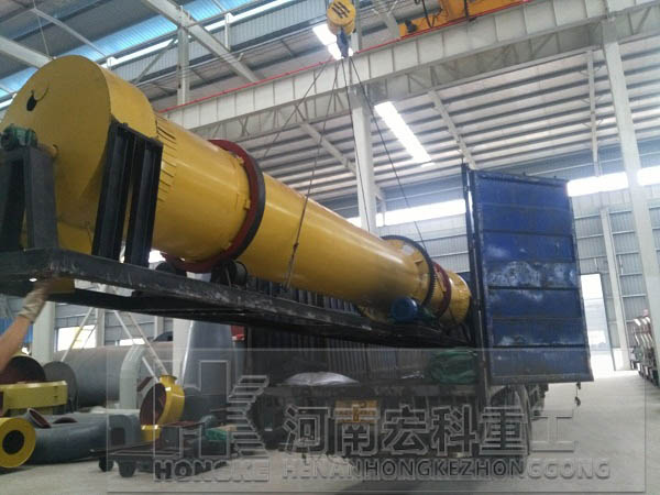 河南商丘的客戶，您采購(gòu)的Ф1200×8m雞糞烘干機(jī)已發(fā)出